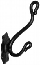 Antique Black Iron Hat and Coat Hook