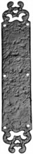 Antique Black Iron Finger Plate