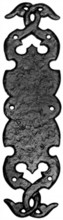 Antique Black Iron Finger Plate