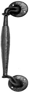 Antique Black Iron Pull Handle on Rose