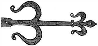 Antique Black Iron Hinge Front Set