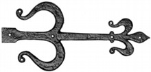 Antique Black Iron Hinge Front Set
