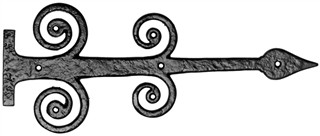 Antique Black Iron Hinge Front Set