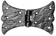 Antique Black Iron Cabinet Hinge Set