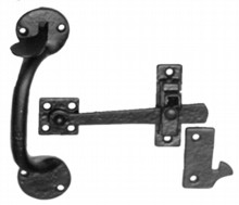 Antique Black Iron Thumb Latch