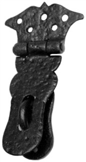 Antique Black Iron Hasp and Staple