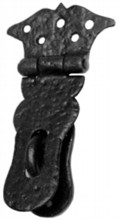 Antique Black Iron Hasp and Staple