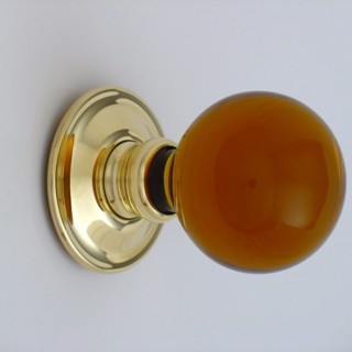 Amber Balloon Glass Door Knob
