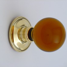 Amber Balloon Glass Door Knob
