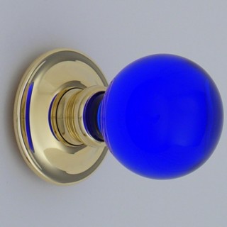 Cobalt Blue Balloon Glass Door Knob