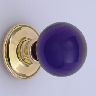 Purple Balloon Glass Door Knob