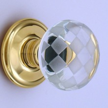 Clear Chequerboard Glass Door Knob