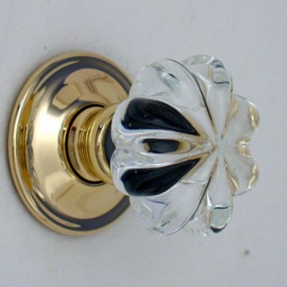 Clear Daisy Glass Door Knob