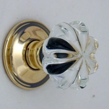 Clear Daisy Glass Door Knob