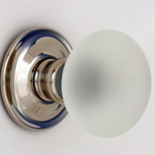 Clear Frosted Smooth Glass Door Knob