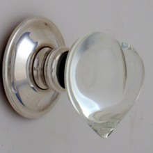 Clear Love Heart Glass Door Knob