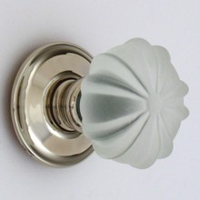 Frosted Ribbed Glass Door Knob