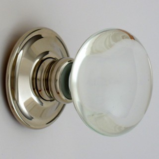 Clear Smooth Glass Door Knob