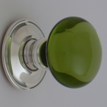 Green Smooth Glass Door Knob