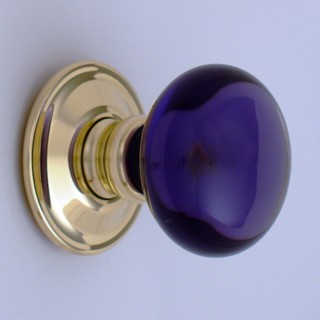 Purple Smooth Glass Door Knob