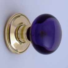 Purple Smooth Glass Door Knob