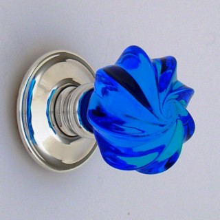 Bright Whirl Daisy Glass Door Knob