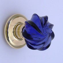 Purple Whirl Glass Door Knob
