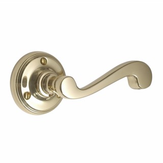 Victorian Door Handle on Round Rose