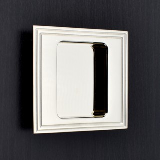 Square Flush Pull - Reeded Edge