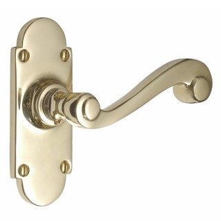 Victorian Door Handle on Plate
