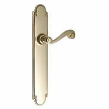 Constable Door Handle on Latch Backplate