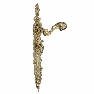 Louis XV Door Handle with Bathroom Plate