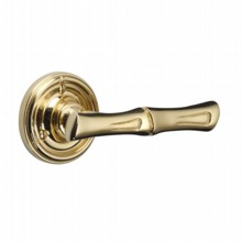 Bamboo Door Handle on Round Rose