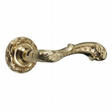 Louis XIV Door Handle on Round Rose