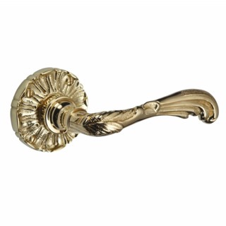 Louis XV Door Handle on Round Rose