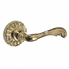 Louis XV Door Handle on Round Rose