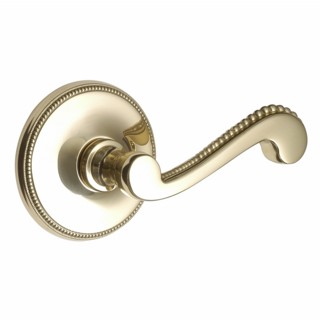 Georgian Door Handle on Round Covered Rose
