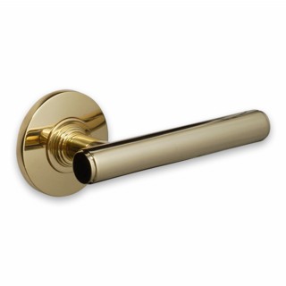 Contemporary Door Handle on Covered Rose