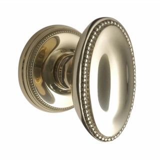 Oval Georgian Door Knobs on Covered Rose