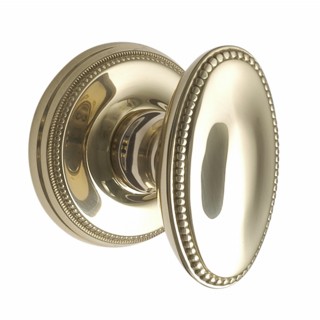 Brass Georgian Door Knobs on Covered Rose