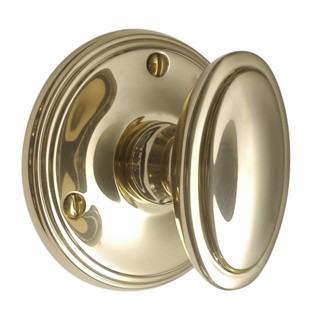 Victorian Oval Knob on Round Rose