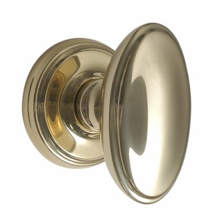 Victorian Oval Door Knobs on Covered Rose