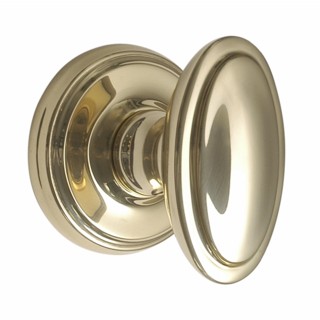 Victorian Oval Door Knob on Covered Rose