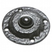 Antique Black Iron Bell Push