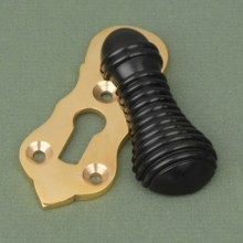 Ebony Beehive on Brass Escutcheon