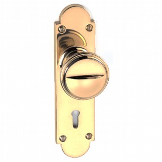 Constable Door Knob on Lock Backplate