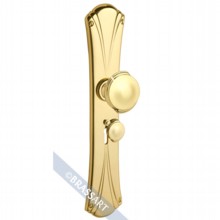 Liberty Door Knob on Lock Plate with Escutcheon