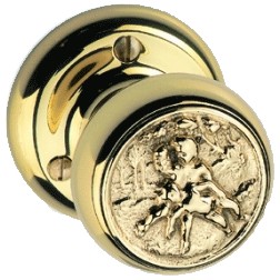 Water Baby Door Knob on Round Rose
