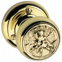 Water Baby Door Knob on Round Rose