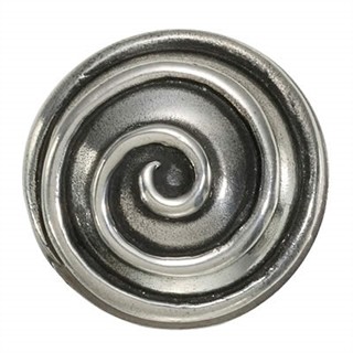 Swirl Pewter Door Knob on Rose